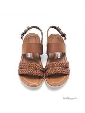Braided Flat Sandals with Ankle Strap Open Toe Summer Beach Platform Slingback